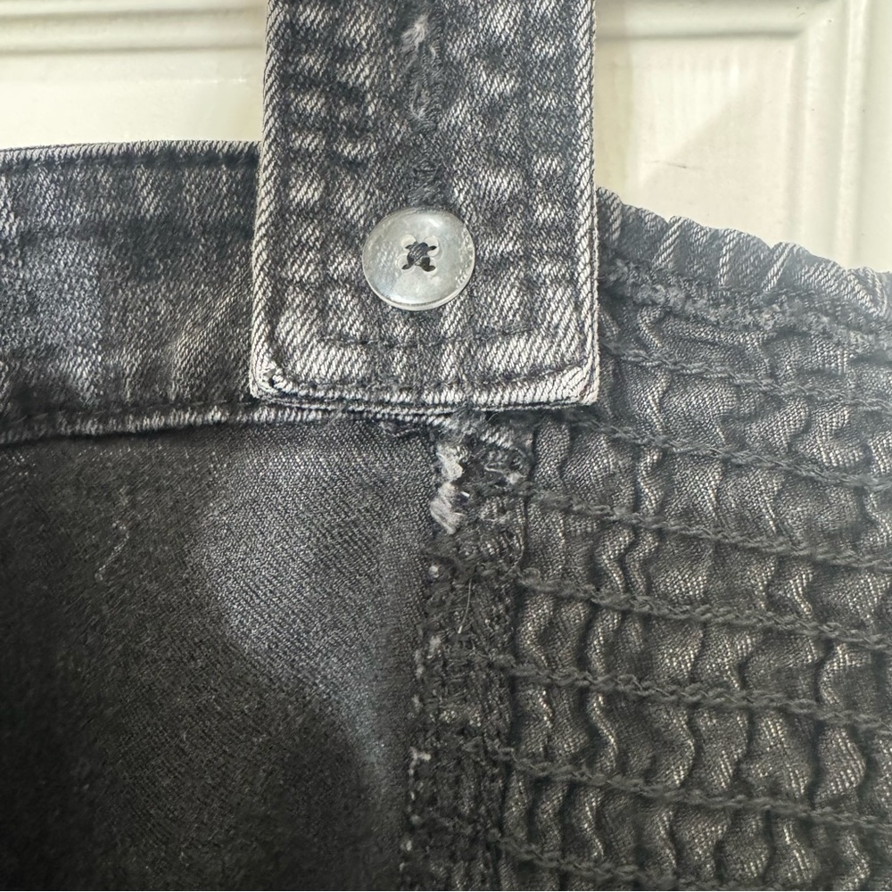 Jessica Simpson Denim Jean Overall Dress Black Gray Wash Plus Size 1X NWT - Picture 14 of 15